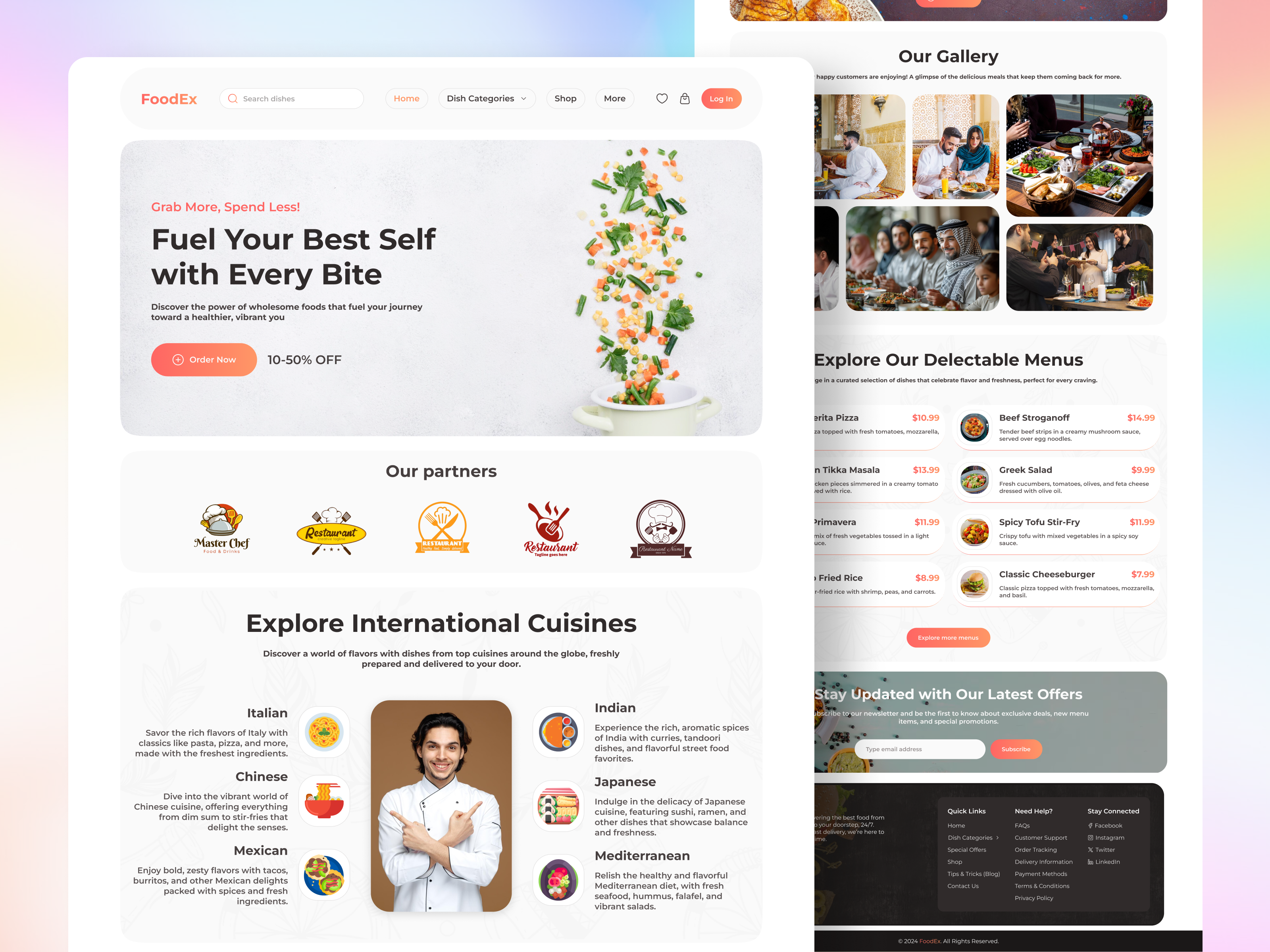 Example of Food Delivery Website UI UX Design
