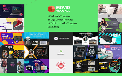 Movid Video Ads PowerPoint Template ads movid opener powerpoint screen template video