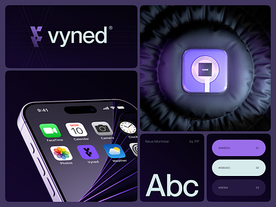 Vyned - Brand visual identity for the neuro-computing startup brand brand design brand guideline brand identity branding graphic design identity desigh logo logo design ui ui design visual design