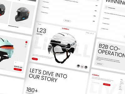 Livall - Smart Helm Series Landing Page accessories bicycle cyclinggear cyclingsafety design helmet helmet accecoris helmettechnology innovationinsafety landing page livallhelmets product design productdesign riding safety riding smart accessories smart helmet smarthelm ui wearabletech