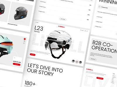 Livall - Smart Helm Series Landing Page accessories bicycle cyclinggear cyclingsafety design helmet helmet accecoris helmettechnology innovationinsafety landing page livallhelmets product design productdesign riding safety riding smart accessories smart helmet smarthelm ui wearabletech