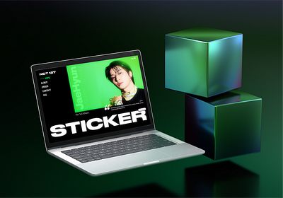 🎧 UI Concept for NCT 127's Sticker Album 🎧 album design hero section kpop menu nct singer typography ui uiux ux web design