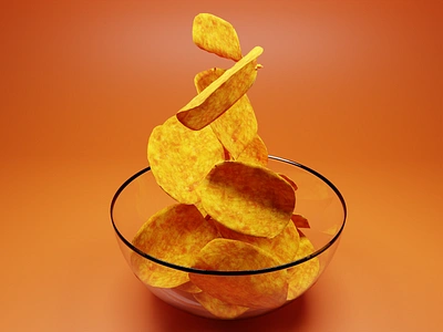 Chips in 3d blender plugins