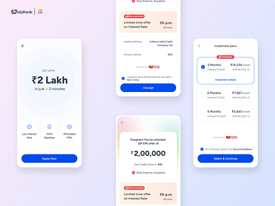 MobiKwik ZIP EMI credit app credit loan inidan app loan loan product mobikwik product design uiux uiuxdesign ux zip emi