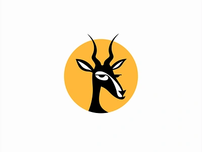 Elegant Antelope Logo animal antelope branding circular design elegant emblem fashion icon identity illustration logo mark modern nature sun symbol vector wildlife