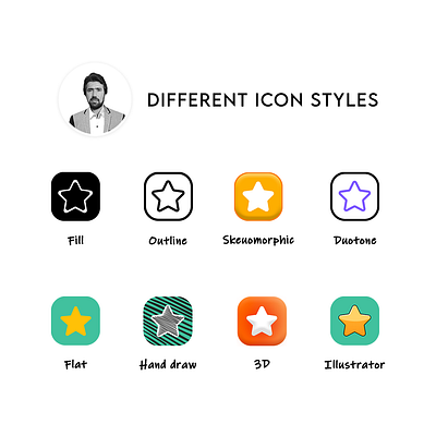 Different icon Styles adobe photshop graphic design icon photoshop ui