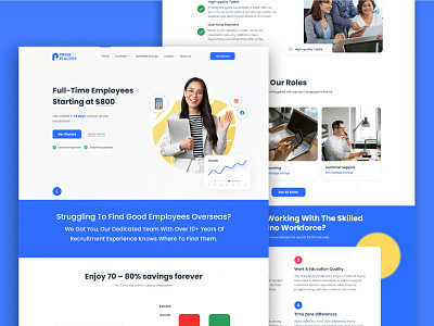 Landing Page Design outsourcing recruiter ui ux