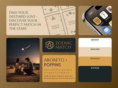 Astrology dating app - branding app astrology branding dating figma match mobile natal chart numerology partner stars ui ux zodiac