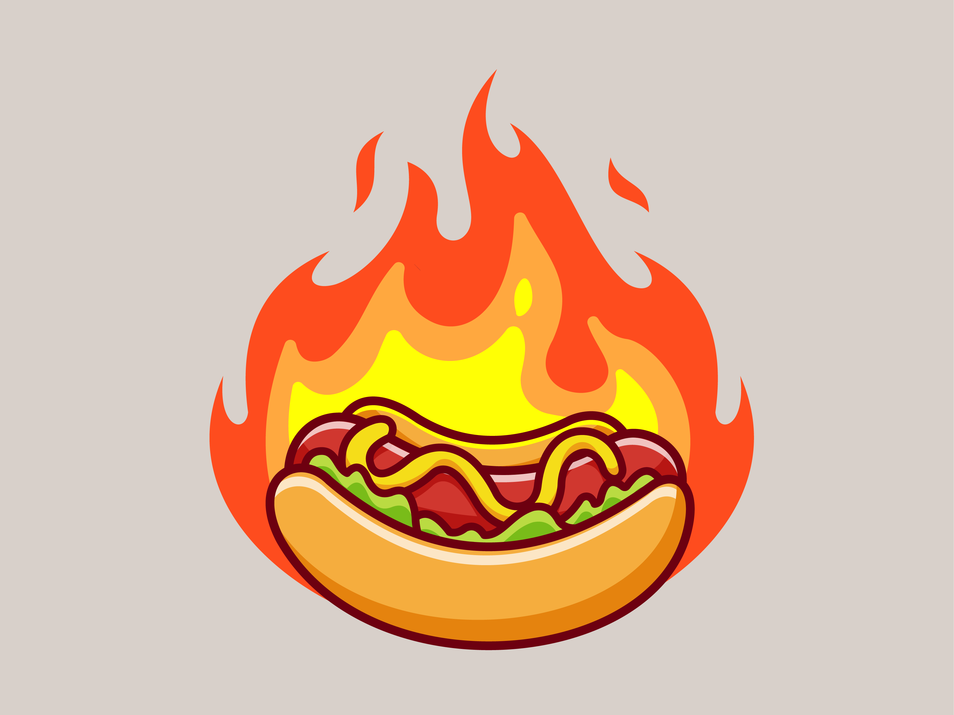 Spicy Foods Collection🍔🍕🍗🔥 by catalyst on Dribbble