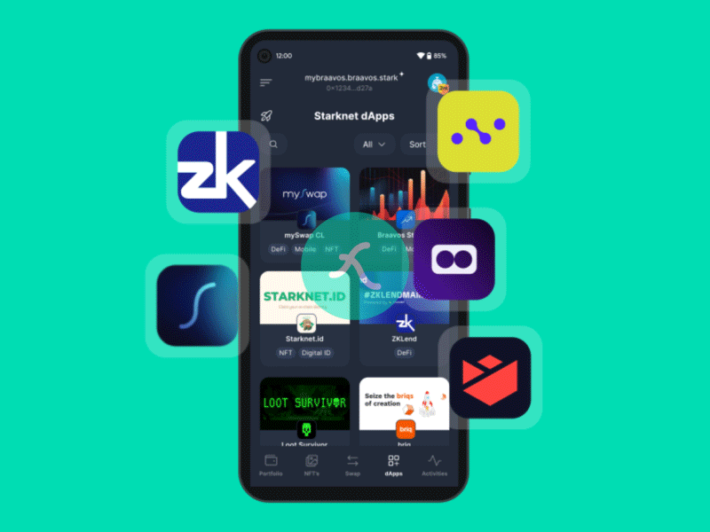 Connect Starknet dApps iPhone Lottie JSON animation apps connectivity gif html5 iphone loaded loader loading lottie lottiefilestore motiongraphics preloader starknet webpage website