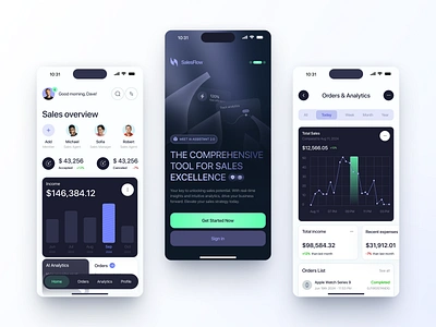 SalesFlow - Mobile App for Finance app app design app ui design design interface ios ios app mobile mobile app mobile app developer product service startup ui uiux ux