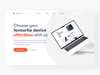 Tech device shop landing UI design device landing landing page shop ui ux