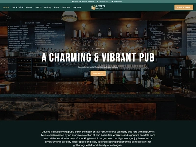 Caverta - Bar / Pub Website Design bar caverta theme drinks menu events food menu gallery gastro pub pub reservation restaurant restaurant menu restaurant theme theme ui website design wordpress wordpress restaurant