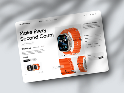 E-commerce Watch Online Store - UIUX DESIGN design e commerce figma herosection landing page mobile app product design ui design uiux user interface userinterface ux ux design viral visualdesign web design