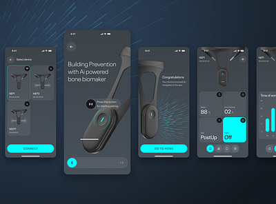 AI-powered IoT Bluetooth app designed for preventive healthcare ai app design bluetooth healthcare iot ui ux