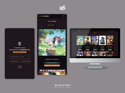 Muminime anime ui ux website