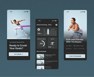 Fitness App cleandesign fitnessapp sportapp ui uiux userexperience ux uxdesign