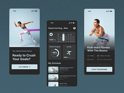 Fitness App cleandesign fitnessapp sportapp ui uiux userexperience ux uxdesign