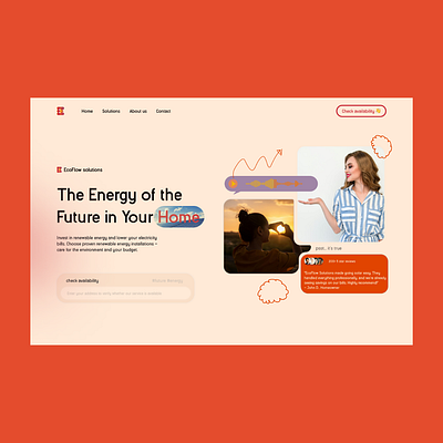 EcoTech Solutions webdesign (hero) 🌿 branding graphic design logo ui web design