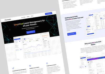 Leaseable (Lease Management Landing Page) landing page lease management ui ux website