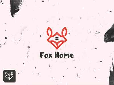 Fox Logo. branding combination logo creative fox logo fox fox combination logo fox home fox home logo fox house logo fox logo fox logo idea fox minimal logo fox wordmark home logo house logo logo logo design logo idea mobile apps logo real estate logo wordmark logo