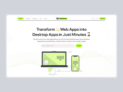 AI Converter Web App to Desktop App appdevelopment branding crossplatform desktopapps figmadesign instantconversion uidesign uiux web2desk webapps