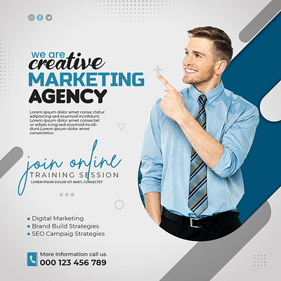 Digital Marketing Agency Flyer Design 3d animation branding graphic design logo motion graphics ui