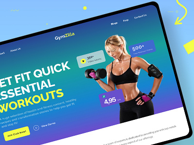 Sports - Gym website UI Design bold design brand catalog brand identity brand presentation digital design fitness branding fitness website gym brand elements gym color palette gym interface gym ui design health and fitness sports branding strength and energy uiux design user friendly design website portfolio