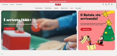 FABA a full custumised kids gadget website branding ui