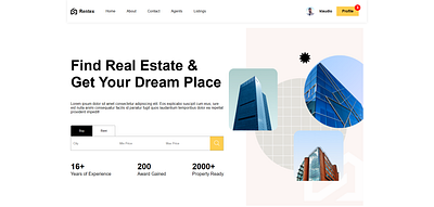 Rentex property management rent/buy properties branding ui