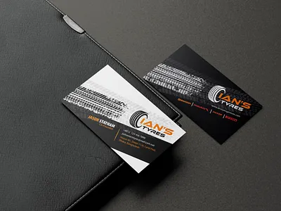 IAN'S TYRES - Stylish and Unique Business Card artistic branding business card design graphic design illustration modern stylich visiting card