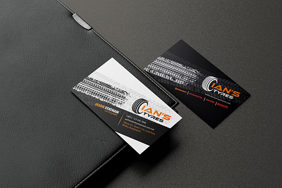 IAN'S TYRES - Stylish and Unique Business Card artistic branding business card design graphic design illustration modern stylich visiting card