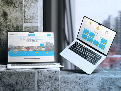 Flyttkalle [ Website ] adaptive bright clean custom illustrations design illustration mobile moving service sweden tablet ui ui design ux webdesign