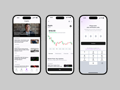 Stock Trading App crypto currency finance finance app investment investment app light mode light theme mobile app stock stock app stock market stocks trade trading app ui ux