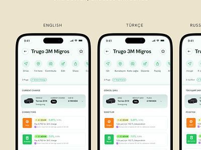 Multi Language by Figma Variables design detail page ev app ev charge station figma ios app ladom ladomco lixium mobile app multi language navbar trugo voltla