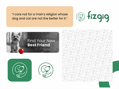 Fizgig pet service app - Brand Identity 3d animation branding design graphic design illustration linkedin logo motion graphics typography ui ux vector