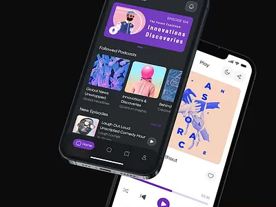 Talkio - A Podcast Mobile App ios mobile podcast ui uiux user interface ux