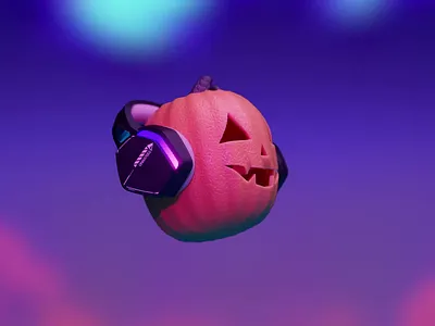 Pumpkin Gamer 🎮🧡 - Spooky Season Meets Playtime in 3D 3d 3d animation 3d art 3d artist 3d render cinema 4d citrouille game gamer gaming halloween halloween gaming headset motion design motion graphics nebula product render pumpkin redshift