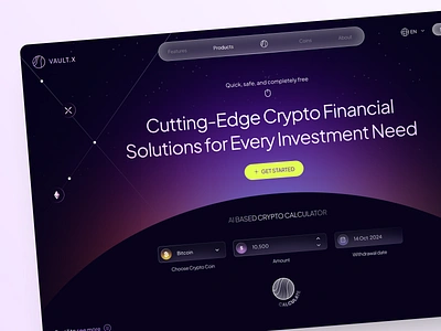 Vault.X - Web Design for Crypto blockchain crypto design interface nft p2p product service startup trading ui ux web website