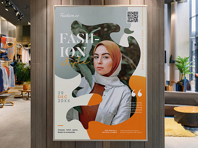 Fashion Promotional Poster Design ads advertising design display graphic elegant fashion fashion sale advertising flyer graphic design hijab hijab fashion poster promotion