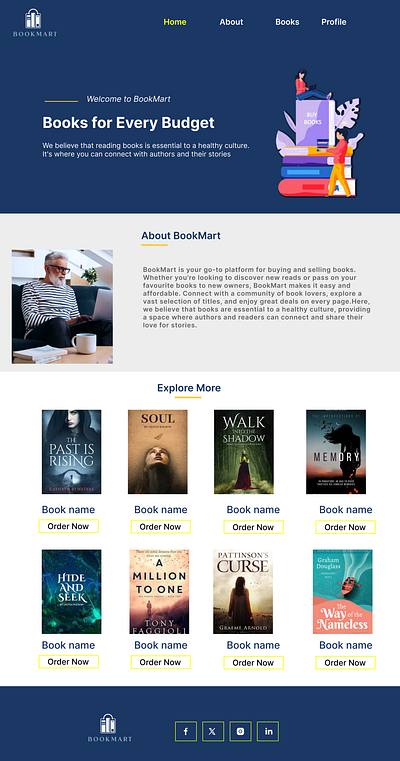 BookMart- Books for Every Budget ecommerce ui