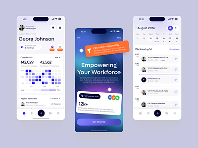 TalentSync - Mobile App for HR app design application design design interface ios app design mobile app product service startup ui uiux ux