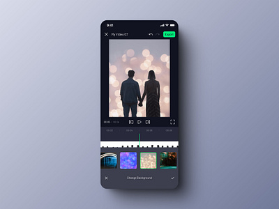 Video editor app UI change background mobile app mobile design product design ui ui exploration uiux video editor app