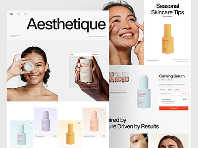 Skincare Ecommerce Website body care cosmetics store cosmetology design ecommerce face care makeup personal care product page design scincare shopify skin skincare web design website design