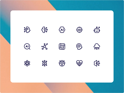 AI Line Icon Pack by Iconstica ai ai icons app icons icon collection icon library icon pack icon set icons line icons