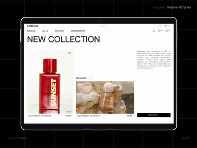 Odevia - E-COMMERCE design e commerce figma interactive responsive typography ui web design