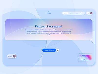 valora | find your inner peace app branding design graphic design landing page ui web design