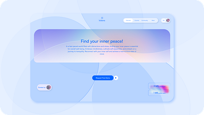 valora | find your inner peace app branding design graphic design landing page ui web design