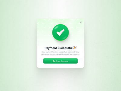 Payment successful ✅ Notification modal 3d error modal notification ui web