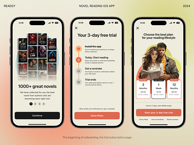 Readsy - iOS App app icon books branding design illustration ios app konturpasha logo novels reading app ready subscription trial